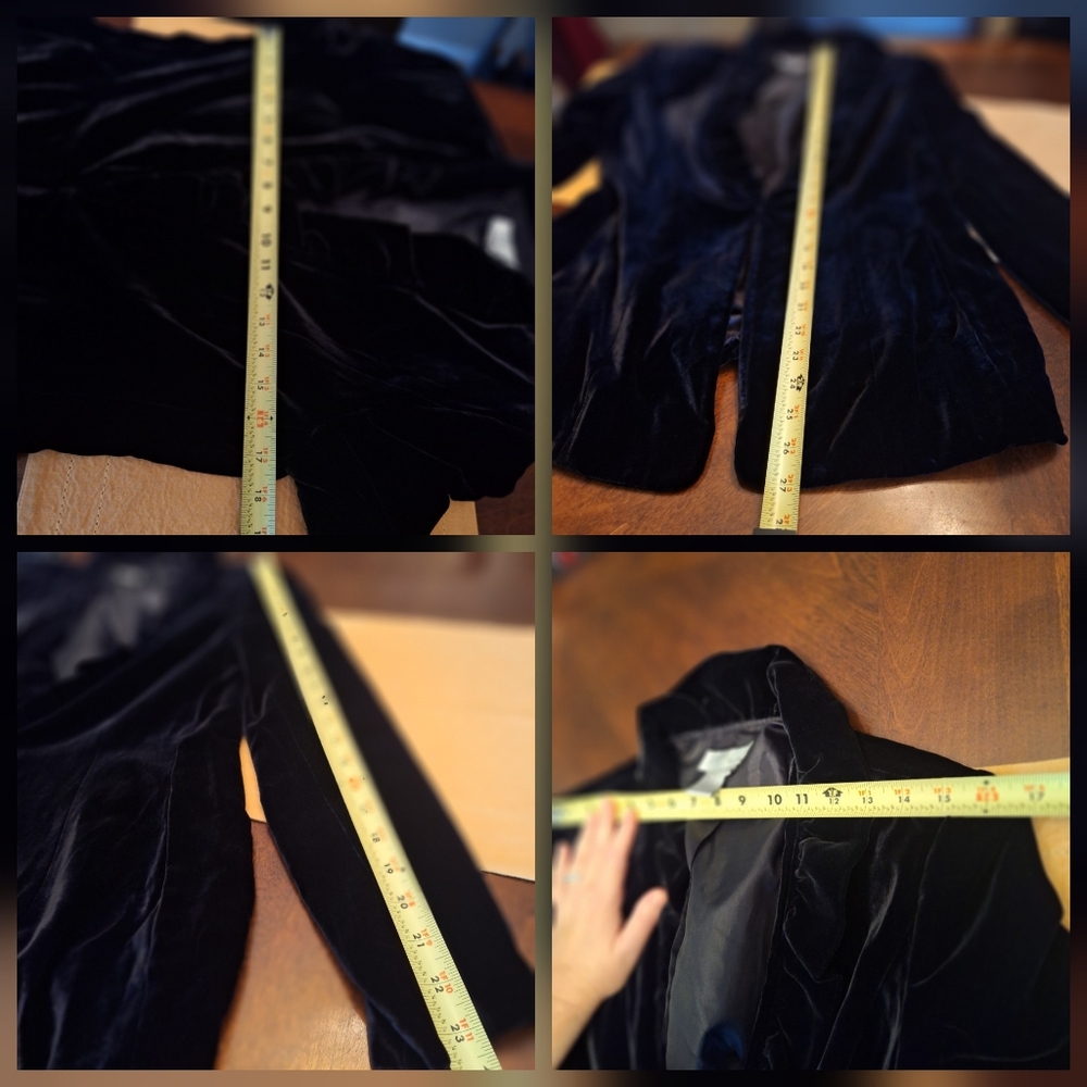 Elegant Black Velvet Women's Blazer Jacket 6 - Picture 16 of 16